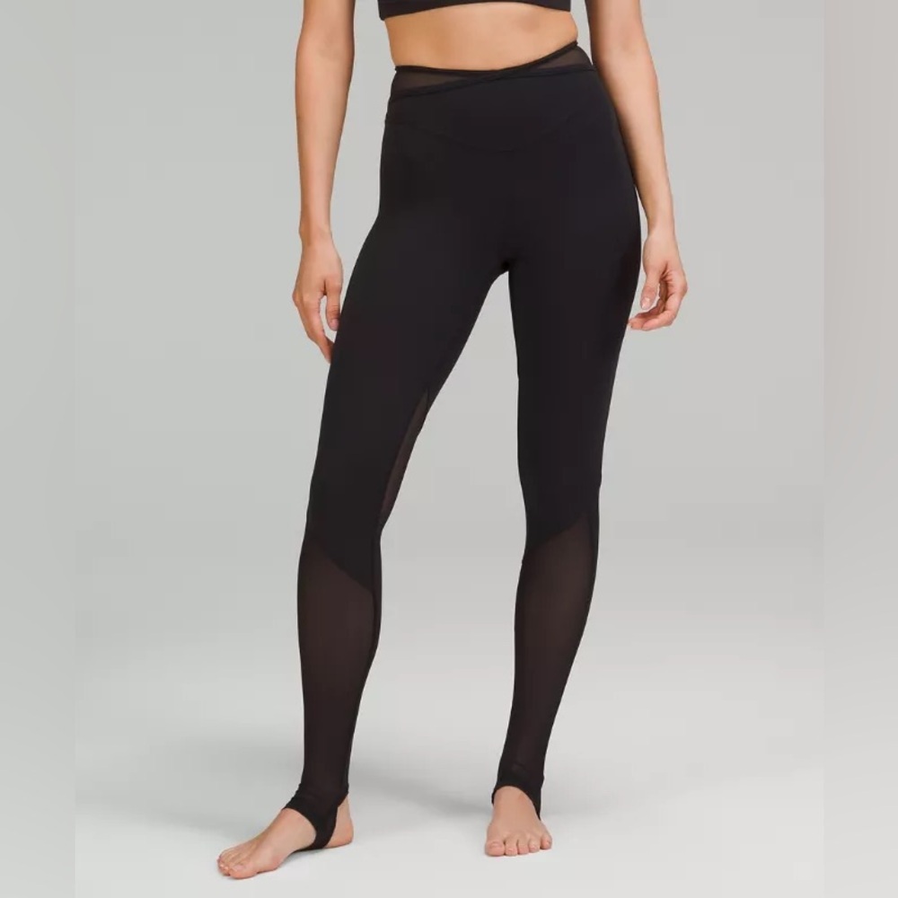 Lululemon nulu and crisscross mesh stirrup leggings